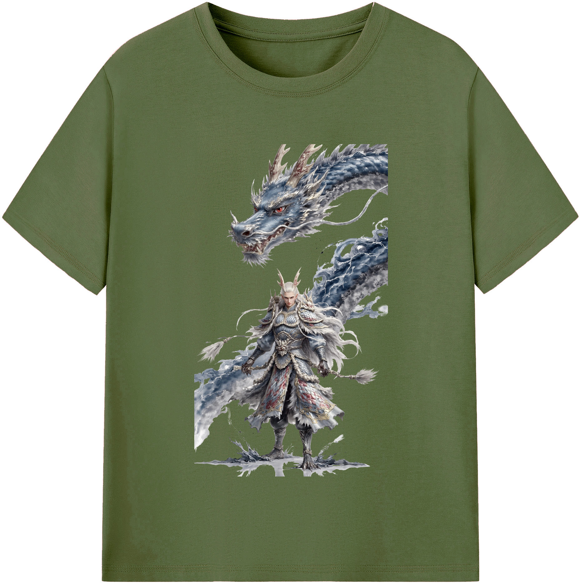 （画像用） Ne Zha 2 ナタ 魔童の大暴れ 綿100％半袖Tシャツ（フロントプリント）